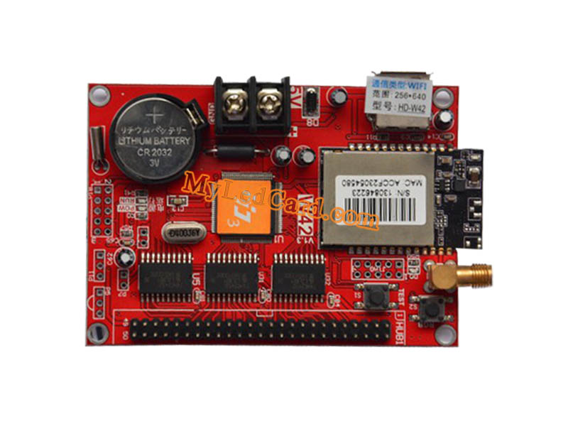 HD-W42 U-Disk and WIFI Communication LED Control Card